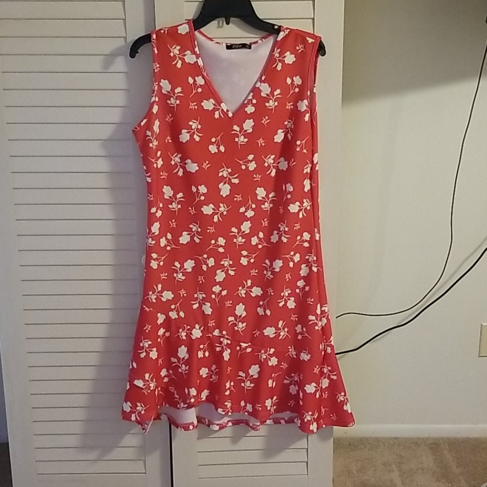 Red spring dress